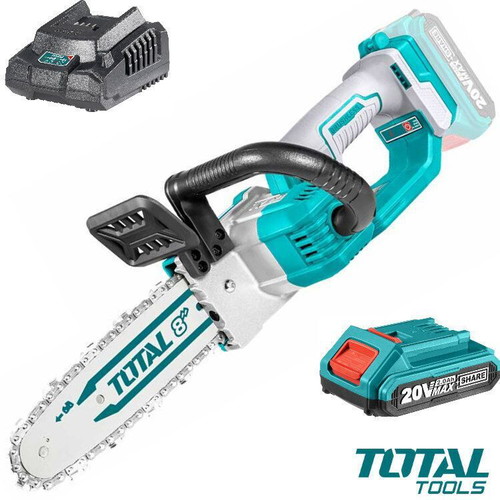 Total Battery-Powered Pruning Chainsaw 20V with 20cm Bar