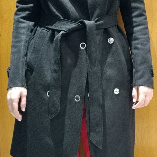 Stradivarius coat black like new, autumn or spring wear
