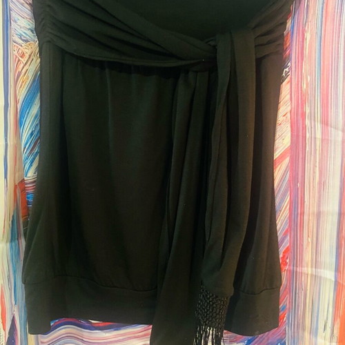 Ted Baker black boho strapless top like new, size S