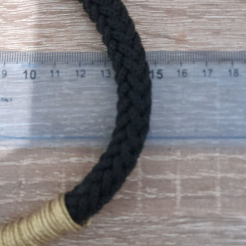 Handmade necklace used in black and gold
