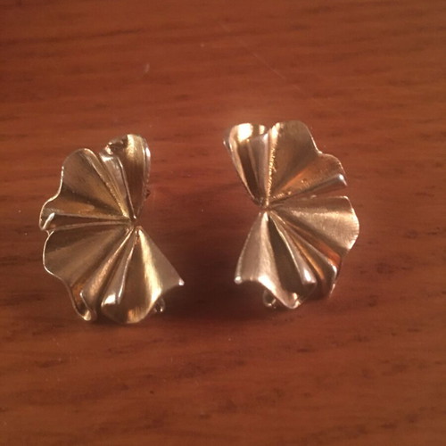 Silver gold-plated earrings like new