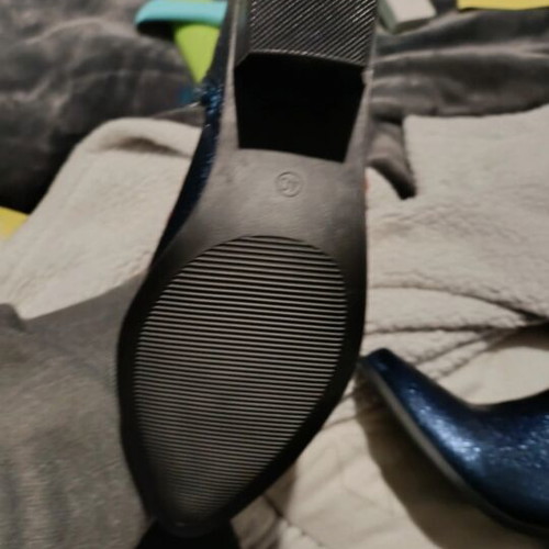 Blue glitter ankle boots new, size 39