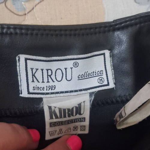 Kirou Midi Pencil Skirt black faux leather like new, size M