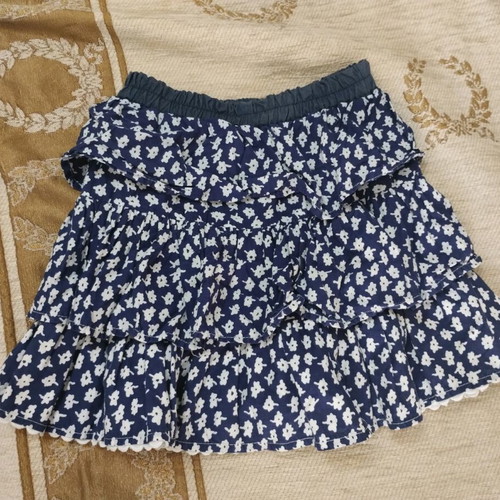 Girls' skirt with ruffles used, blue for girls