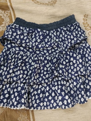 Girls' skirt with ruffles used, blue for girls