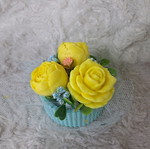 Plaster flowerpot with aromatic soaps new