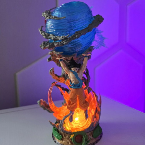 Goku Spirit Bomb statue figure 25cm with RGB light, new