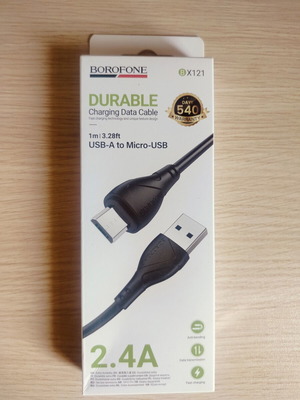 Καλώδιο Borofone BX121 USB-A σε Micro-USB φόρτισης και δεδομένων, 1μ