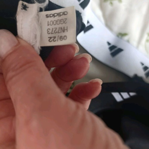 Adidas sports bra like new, black and white, size M/L