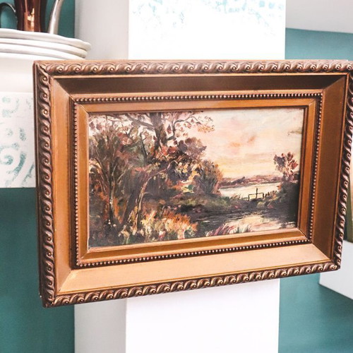 Landscape painting used, mid-20th century