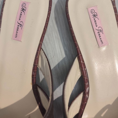 Marina Ferranti leather sandals size 37 like new, multicolor