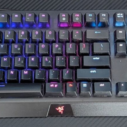 Razer Blackwidow Chroma Elite mechanical keyboard, Greek layout, Razer Green switches