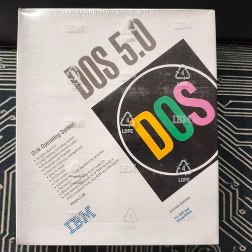 IBM DOS 5.0 Version 5.02 software new, factory sealed