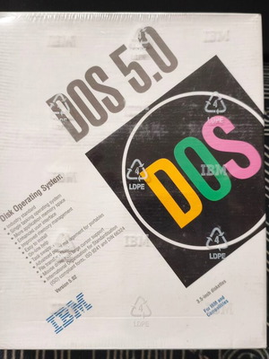 IBM DOS 5.0 Version 5.02 software new, factory sealed