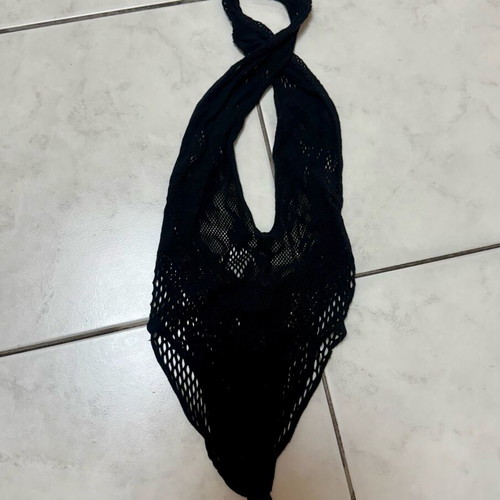 Hunkemöller fishnet bodysuit new, black, openback lace design