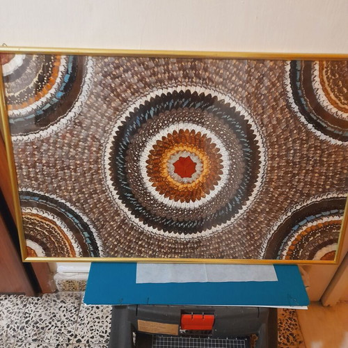 Painting with butterfly wings like new, 80x52 cm