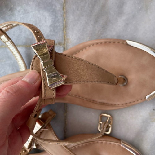 Migato flat sandals used size 37 beige
