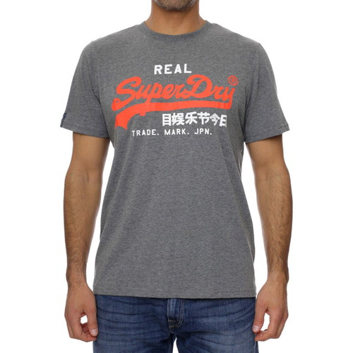 Superdry T-shirt μέγεθος L σαν καινούργιο, γκρι βαμβάκι