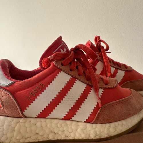 Adidas sneakers used, very soft, red size 36