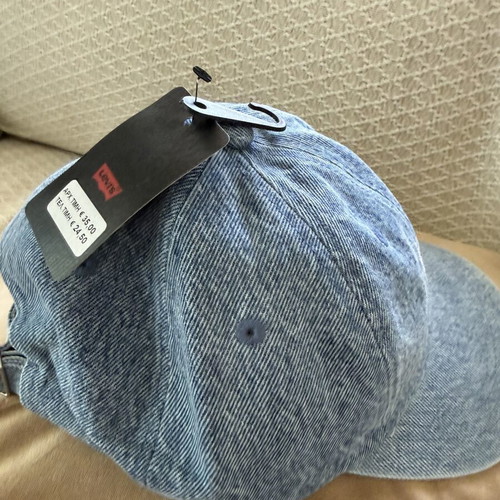 Levi's Denim Hat new, acid wash blue cotton