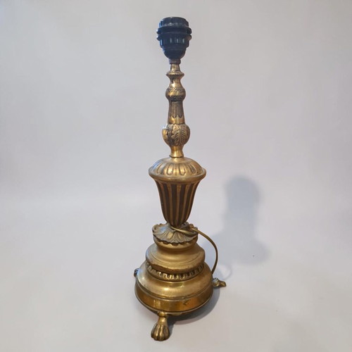 Bronze table lamp neoclassical style used, 48 cm