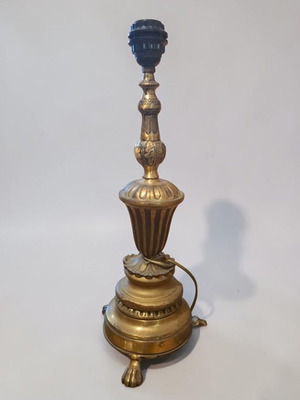 Bronze table lamp neoclassical style used, 48 cm