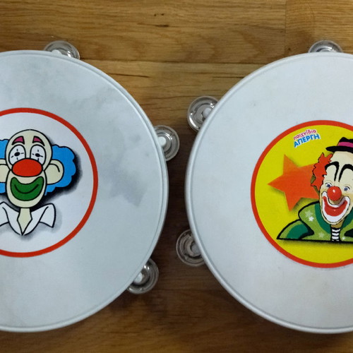 Apergis tambourines used, 70s decade, Greek brand