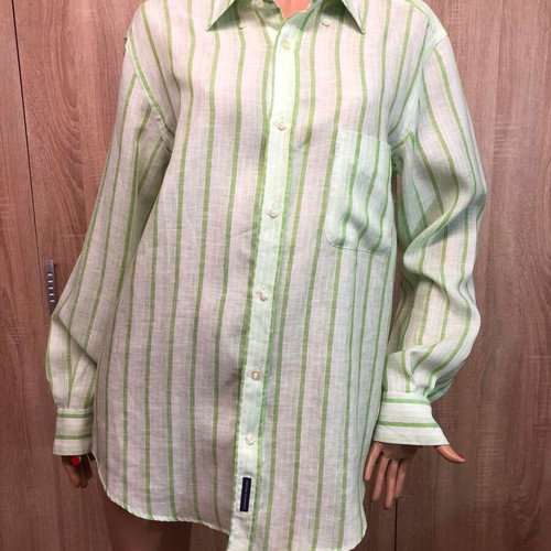 Oxford Company shirt new, size M, white and green linen