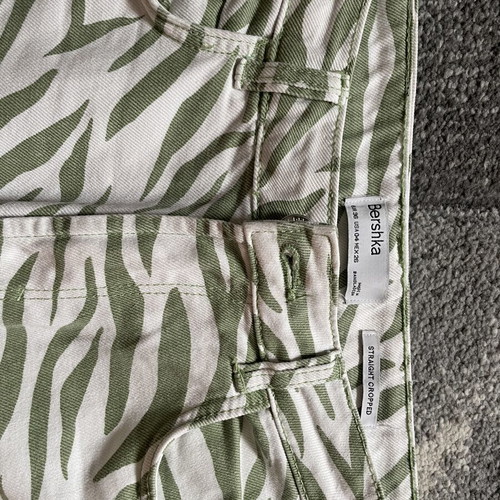 Bershka jeans size S like new, green, lightweight material