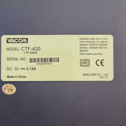 Wacom CTF-420 Graphics Tablet used with Pen