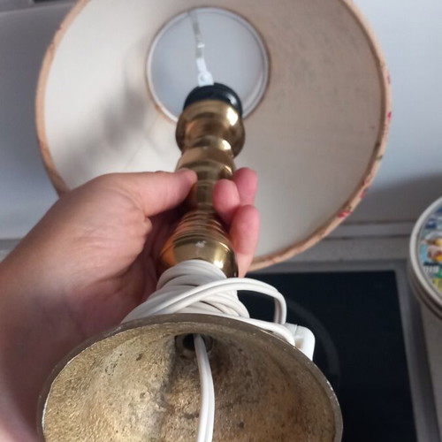 Brass table lamp small used