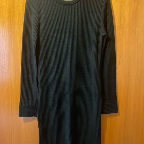 Zara winter knitted dress black like new, size L
