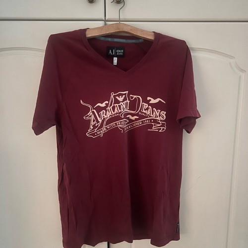 Armani Jeans t-shirt burgundy used, size L