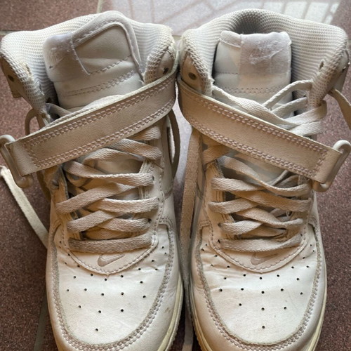 Girls' shoes size 33 used, Nike white boots, denim Zara with strass, adilette