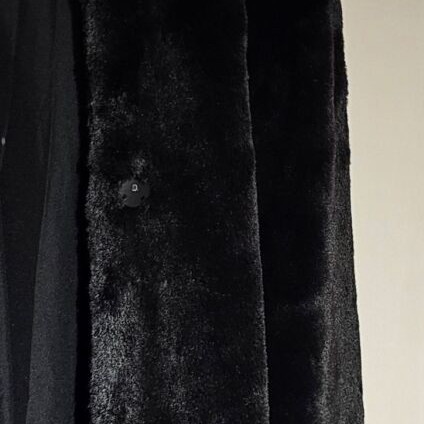 Zara black eco fur like new, size L