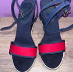 Tommy Hilfiger platforms like new, size 40, blue and red