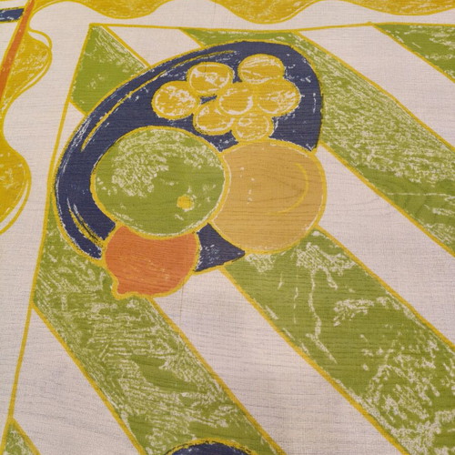 Vintage scarf with citrus print like new