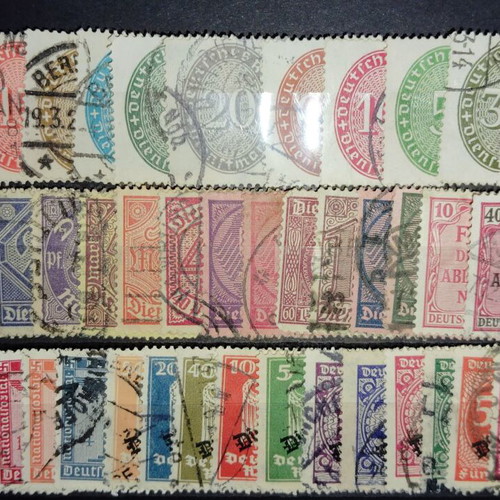 Germany classic government stamps card E