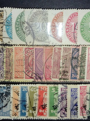 Germany classic government stamps card E
