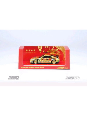 INNO64 1:64 Nissan GT-R R35 2024 Chinese New Year Chrome Gold toy car new