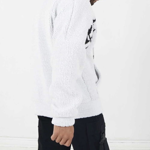 Sixth June Sherpa Oversized Hoodie like new, men's white, size L
