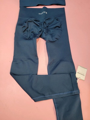 Thrivin set leggings-top petrol color new, size S