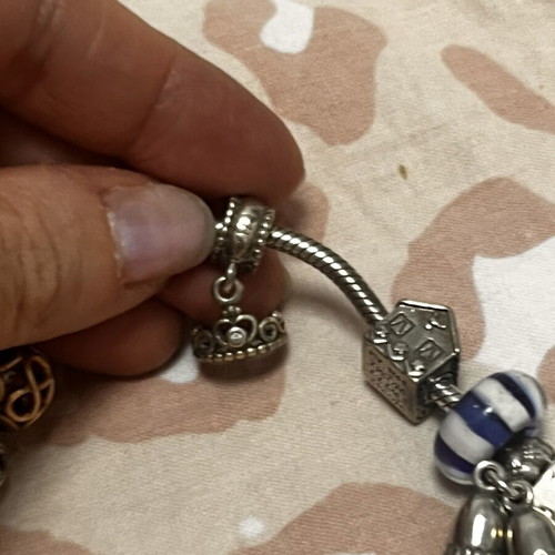 Pandora charm crown princess sterling silver 925 used