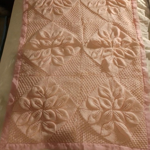 RARE. Children's vintage Royal handmade Pink blanket!