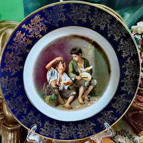 Retro porcelain plate Weatherby Royal Falcon Ware like new with Bartolome Murillo painting