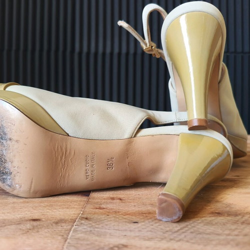 Nak women's pumps like new, elegant beige, size 36.5