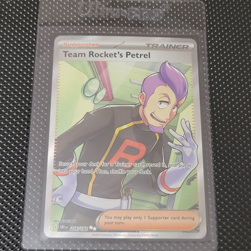 Team Rocket's Petrel Pokemon card like new
