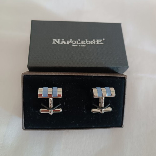 Monte Napoleone cufflinks like new, blue-purple color