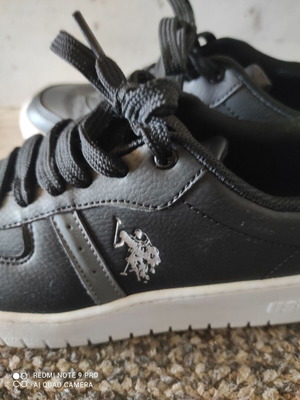 Παπούτσια U.S. Polo Assn. αθλητικά μεταχειρισμένα, μέγεθος 38, μαύρο-άσπρο