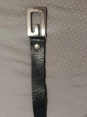 Leather belt like new, black, size 85